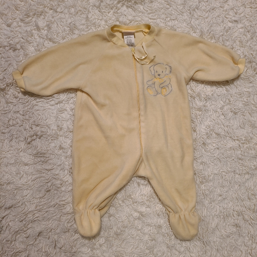 Gender neutral Zip-up Footed pajama